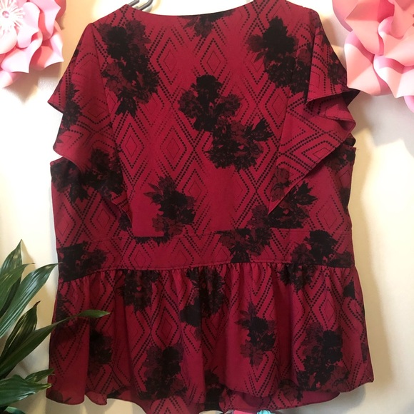 Michel studio ruffle top size 18 - Picture 3 of 8